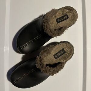 Crocs Clogs Women's Brown‎ Lined Sz 7 Warm